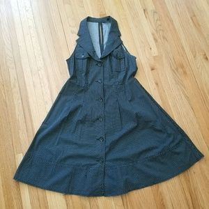 EXPRESS Polka Dot Sleeveless Dress